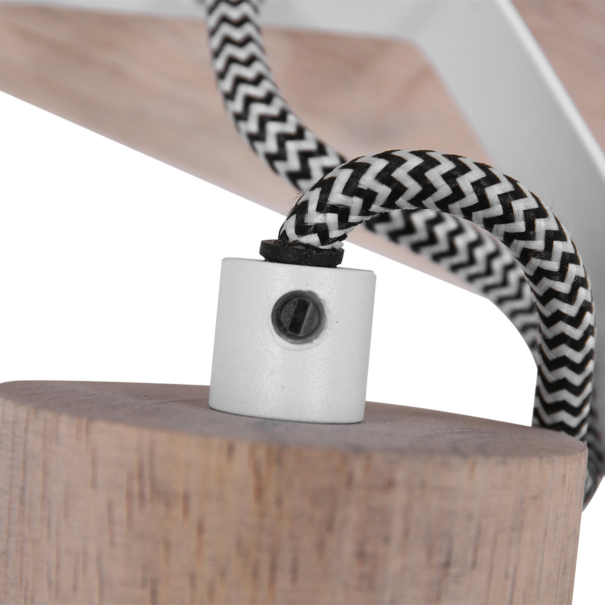 Biała industrialna lampa sufitowa Mexlite Gearwood 4-punktowa – zdjęcie 5