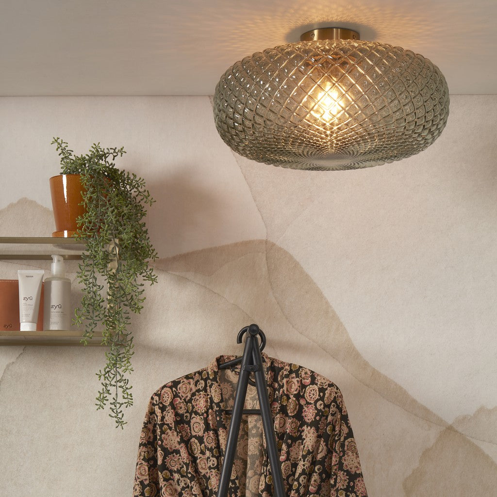 It's About RoMi Venice Green Glass Ceiling Light – lifestyle image