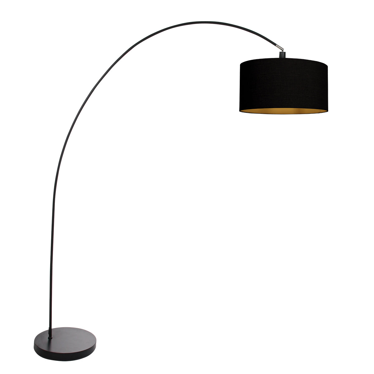 zwarte-boogvloerlamp-met-linnen-kap-en-goudkleurige-binnenzijde-mexlite-solva-main-image