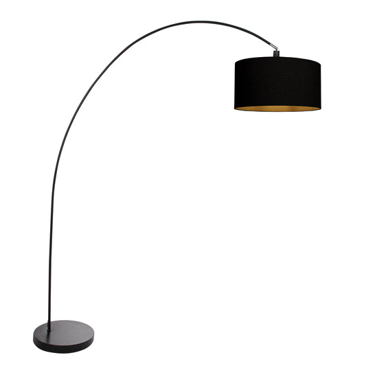 zwarte-boogvloerlamp-met-linnen-kap-en-goudkleurige-binnenzijde-mexlite-solva-main-image