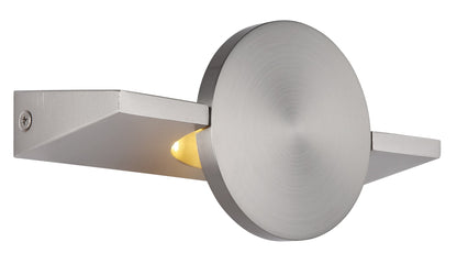 Piccola lampada da parete a LED in metallo color nichel – immagine 4