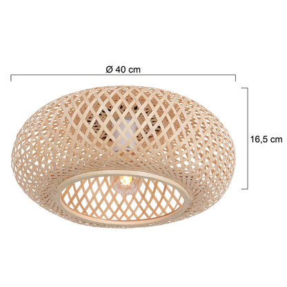Stropné svietidlo z bambusu Anne Lighting Maze – rozmerový nákres