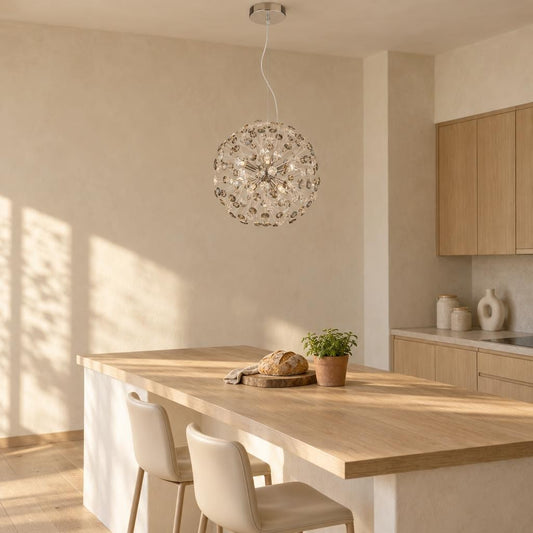 Katrina Chrome Crystal Chandelier – 8-Light – lifestyle image