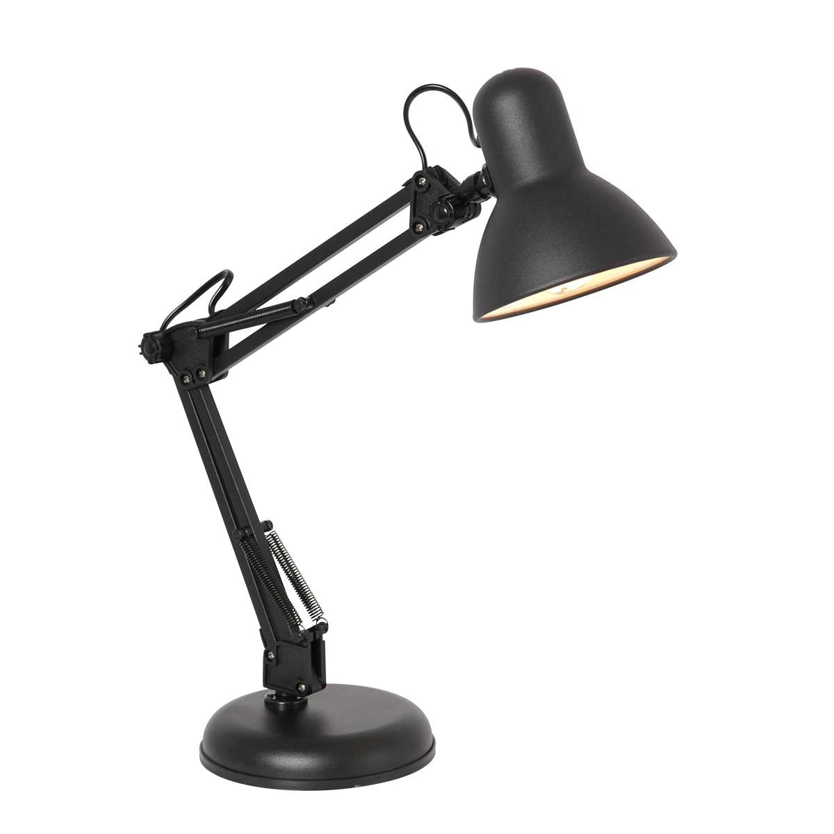Mexlite Study flexibel svart bordslampa