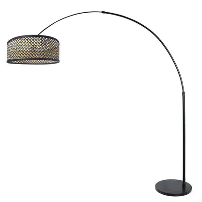 zwarte-booglamp-met-rieten-kap-steinhauer-sparkled-light-variant-image1