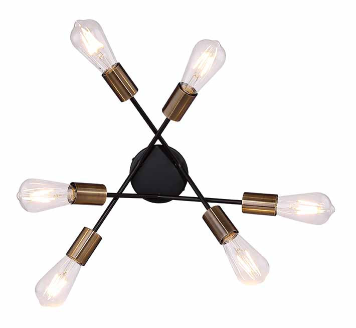 flexibele-6-lichts-plafondlamp-zwart-messing-globo-sarini-variant-image1