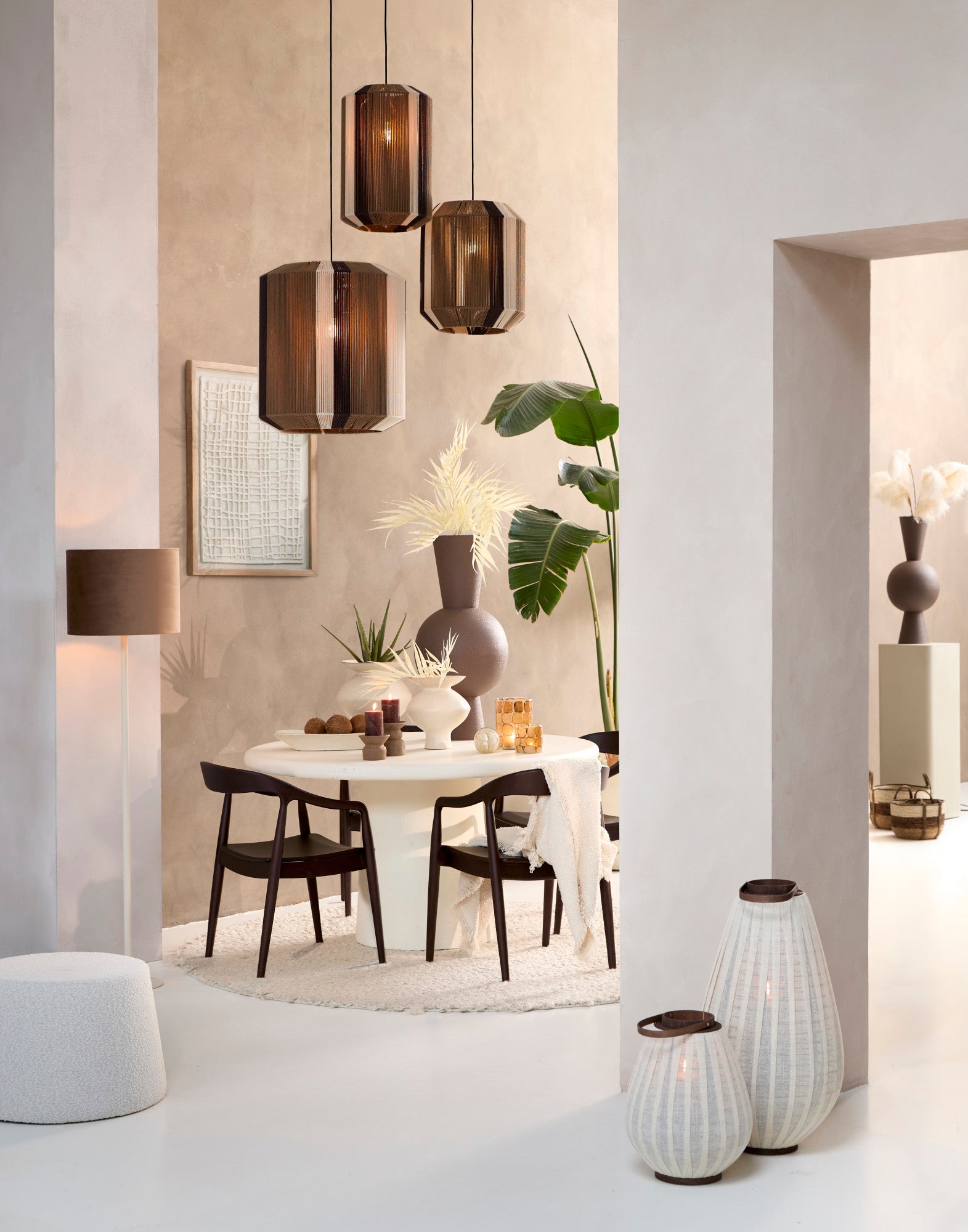 bruingekleurde-cilindervormige-lampenkap-light-living-velours-variant-image4