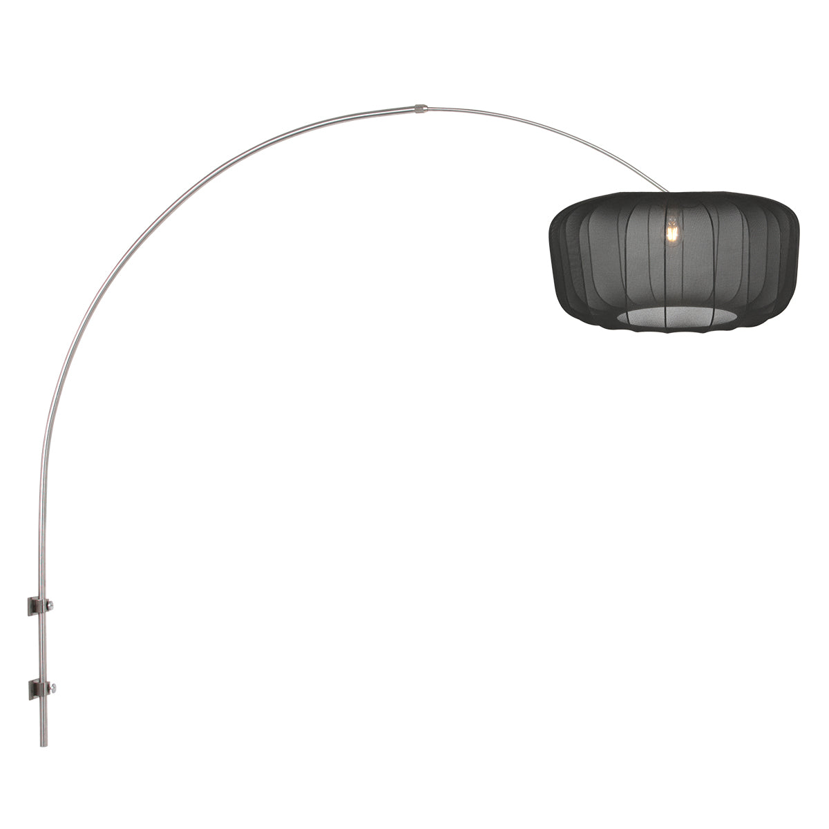 staalkleurige-boog-wandlamp-met-grote-zwarte-kap-steinhauer-sparkled-light-main-image