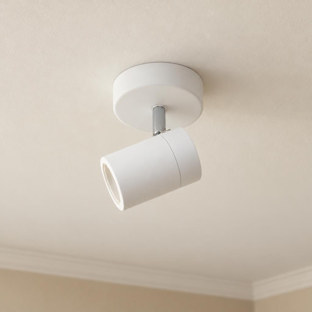 Mexlite Upround LED-spot i vit metall – GU10 – miljöbild
