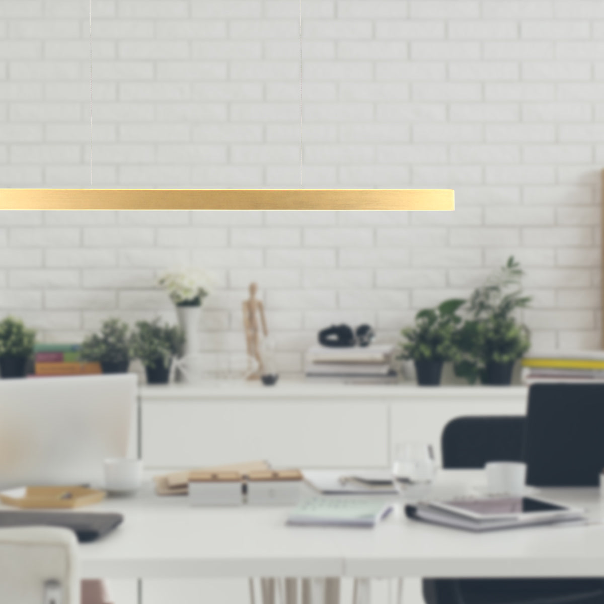 Златиста LED висяща лампа Mexlite BrightLine – изображение 3