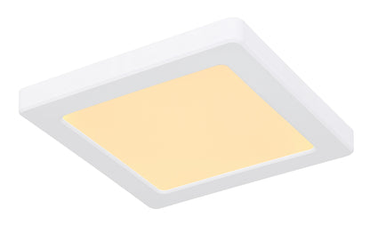 Малка бяла пластмасова LED таванна лампа – изображение 5