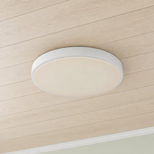 Globo Sonny loftlampe i hvidt metal med LED – stemningsbillede