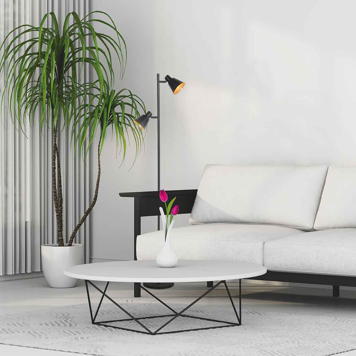Black Retro Metal Floor Lamp Mexlite Oeroe – image 2