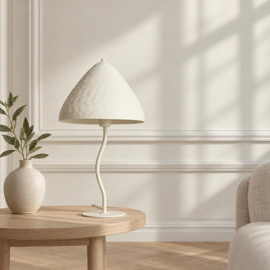 Lampada da tavolo beige Japandi Elimo | Light & Living – foto d'ambiente
