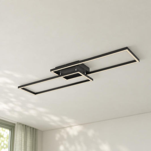 Sort moderne loftlampe i metal – Obolg Tatjana – stemningsbillede