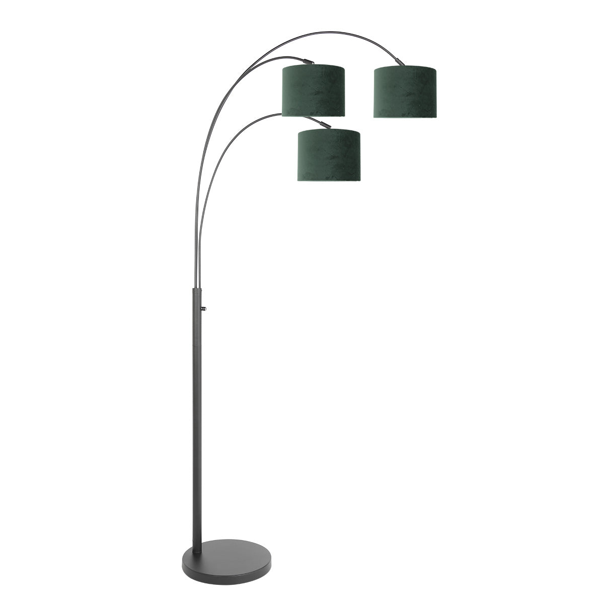 zwarte-booglamp-met-groene-kappen-steinhauer-sparkled-light-main-image