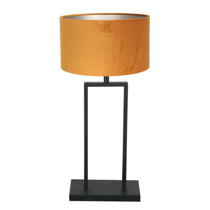 zwarte-tafellamp-met-oranje-lampenkap-steinhauer-stang-main-image