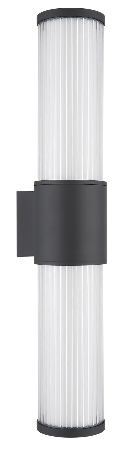 Grande lâmpada de parede exterior LED de alumínio na cor antracite – imagem 1