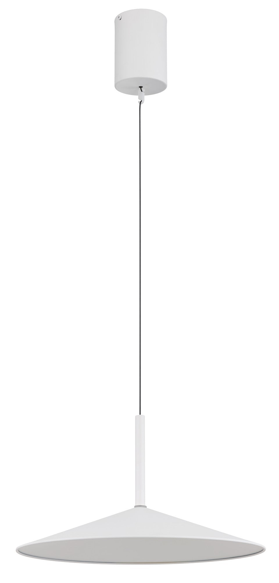 Pequeno candeeiro suspenso LED metálico branco – imagem 1