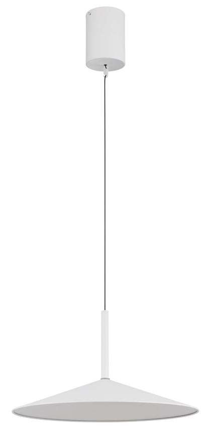 Pequeno candeeiro suspenso LED metálico branco – imagem 1