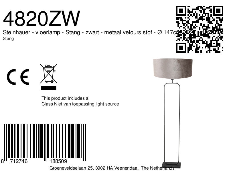 vloerlamp-zwart-met-grijze-velours-kap-en-luxe-uitstraling-steinhauer-stang-variant-image8a