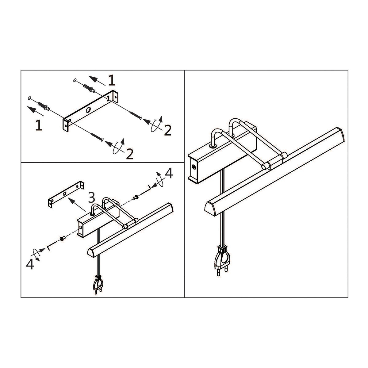 Steinhauer Litho LED лампа за картини, бронз – изображение 9