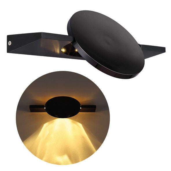Grande lampada da parete LED in metallo gunmetal – immagine 6