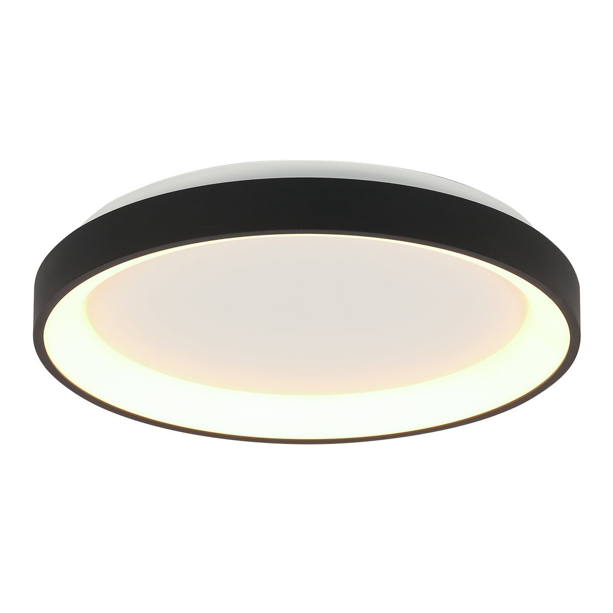 Черна кръгла LED плафониера Steinhauer Ringlede