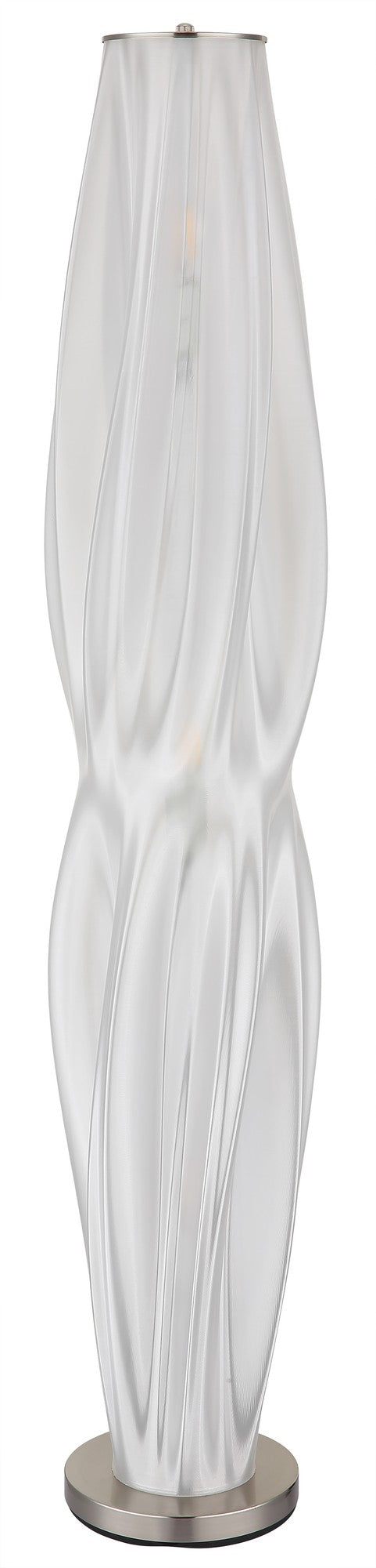 Luminária de chão metálica prateada elegante com 3 luzes – imagem 1
