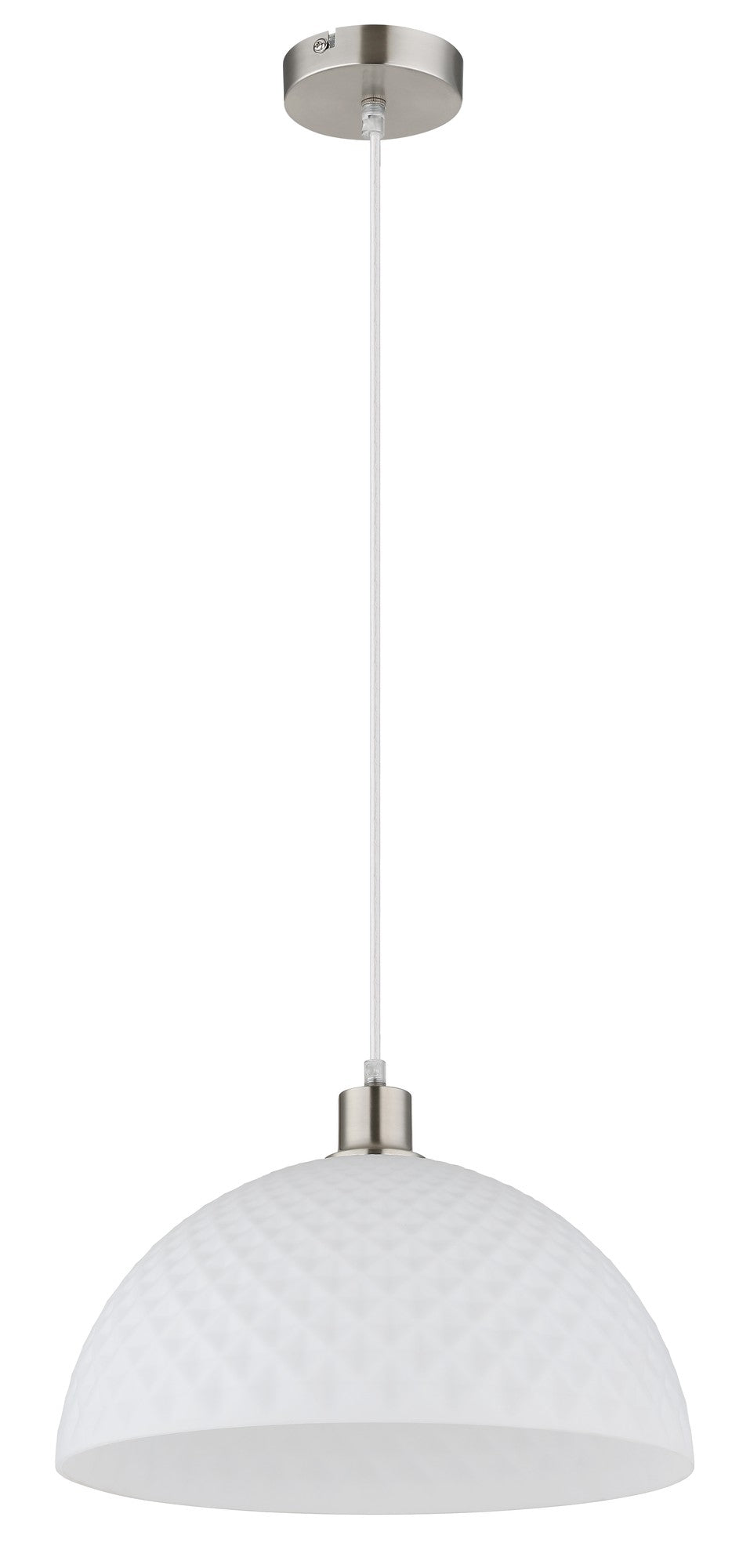Lampada a sospensione moderna in vetro color nichel – immagine 1