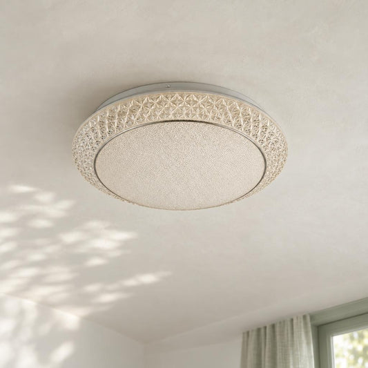 Plafon Globo Ronja Branco Redondo 41 cm LED – fotografia de ambiente