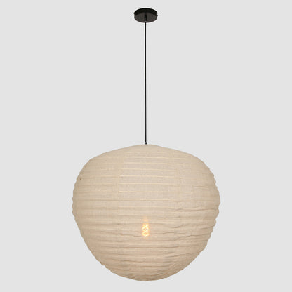 Anne Light & Home Bangalore Beige Fabric Pendant Light – image 12