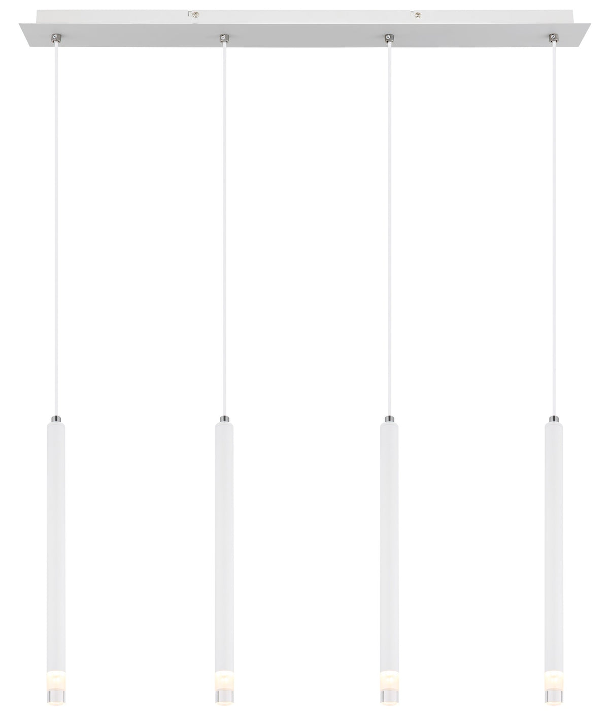 Lyxig vit metall 4-lamps hänglampa – bild 2