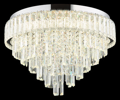 Grande lâmpada de teto LED de cristal cromado – imagem 2