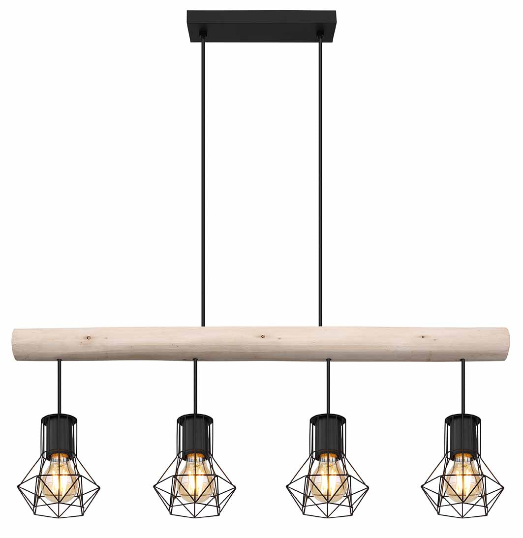 4-diamantkap-hanglamp-zwart-metaal-hout-globo-priska-variant-image1