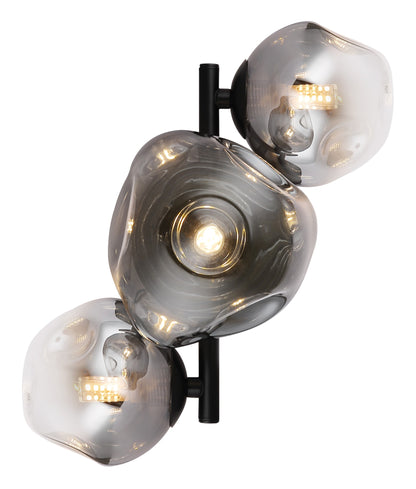 Luminária de teto preta sutil com 3 luzes – imagem 2