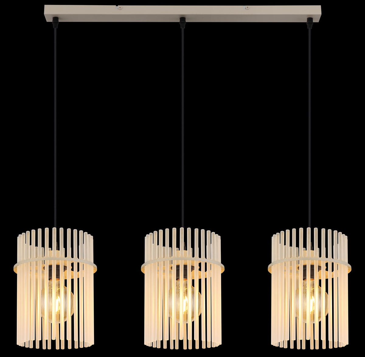 Candelabru mare de sticlă de culoare nisipoasă cu 3 lumini – imaginea 5
