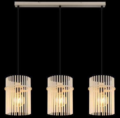 Candelabru mare de sticlă de culoare nisipoasă cu 3 lumini – imaginea 5