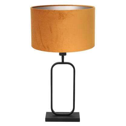 tafellamp-met-gouden-velours-kap-op-zwart-frame-steinhauer-stang-main-image