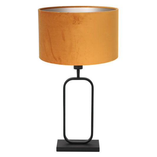 tafellamp-met-gouden-velours-kap-op-zwart-frame-steinhauer-stang-main-image