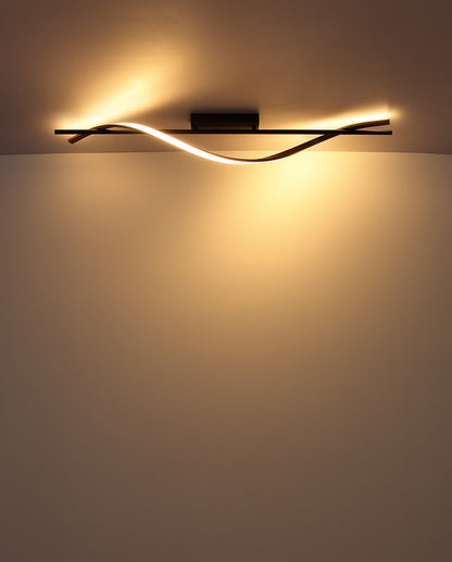 Luz de teto LED metálica preta refinada – imagem 4