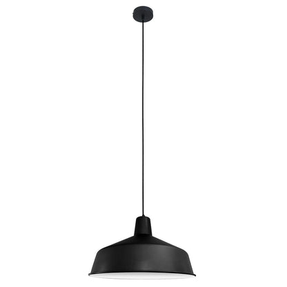 Industriální černá závěsná lampa Mexlite Blackmoon Ø40 cm – obrázek 11