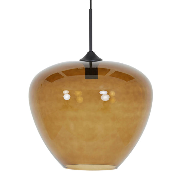Light & Living Mayson hanglamp van bruin rookglas