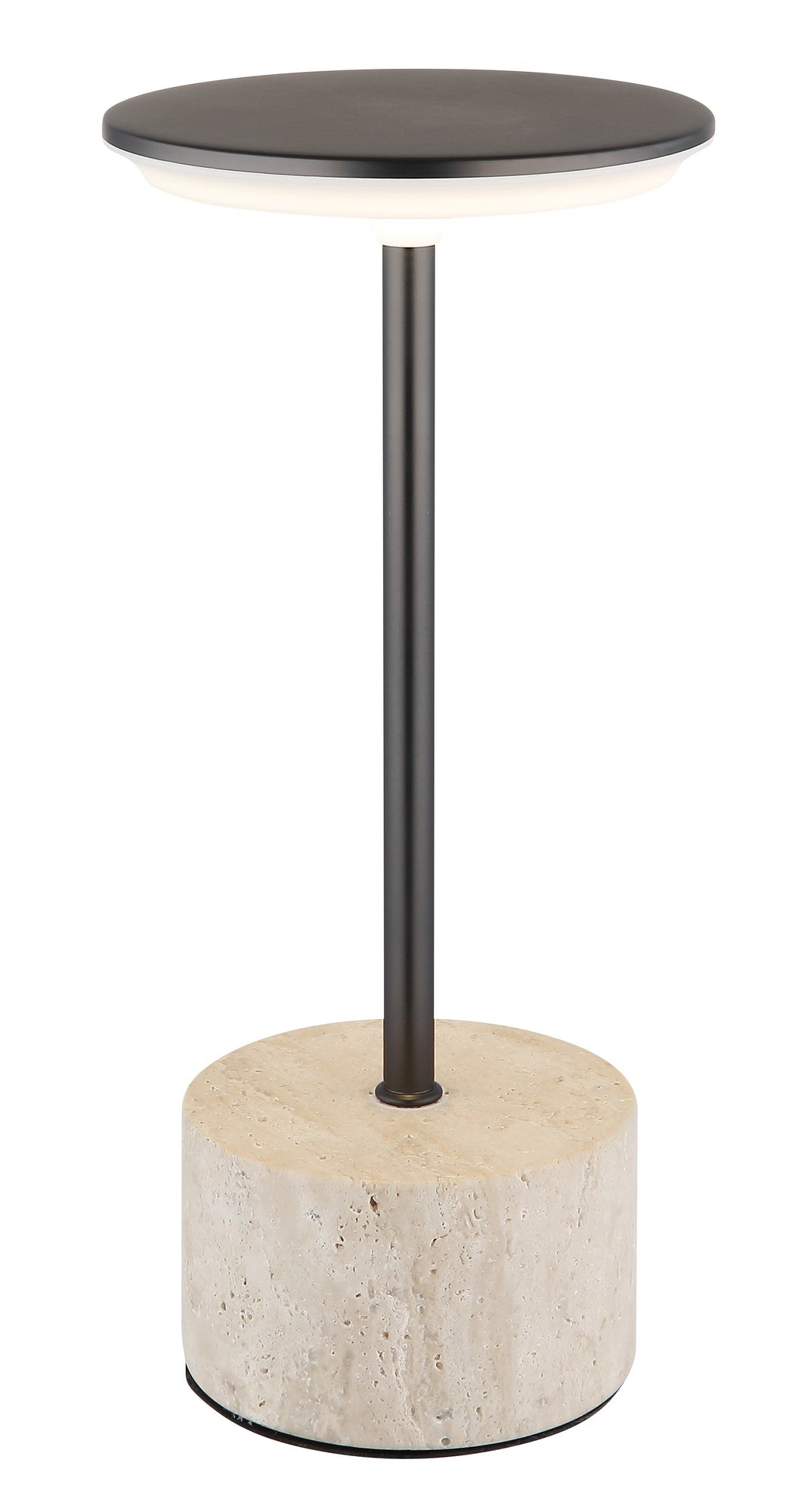 Lampada da tavolo LED in travertino grigio d'atmosfera – immagine 5
