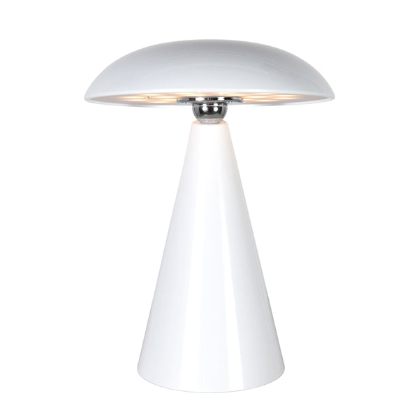 Candeeiro de mesa recarregável Mush branco