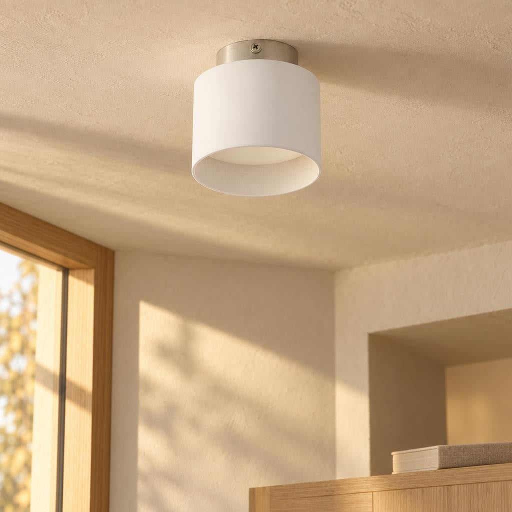 Globo Jenny White Aluminium LED Ceiling Light – lifestyle image