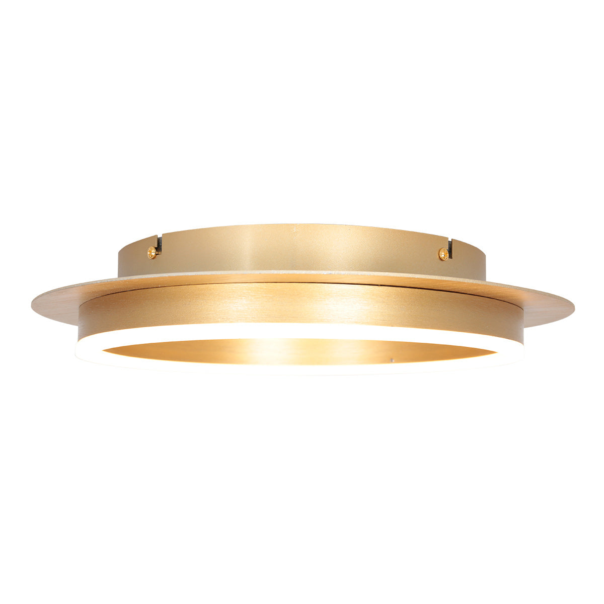 Złota okrągła lampa sufitowa LED Steinhauer Ringlux – zdjęcie 1