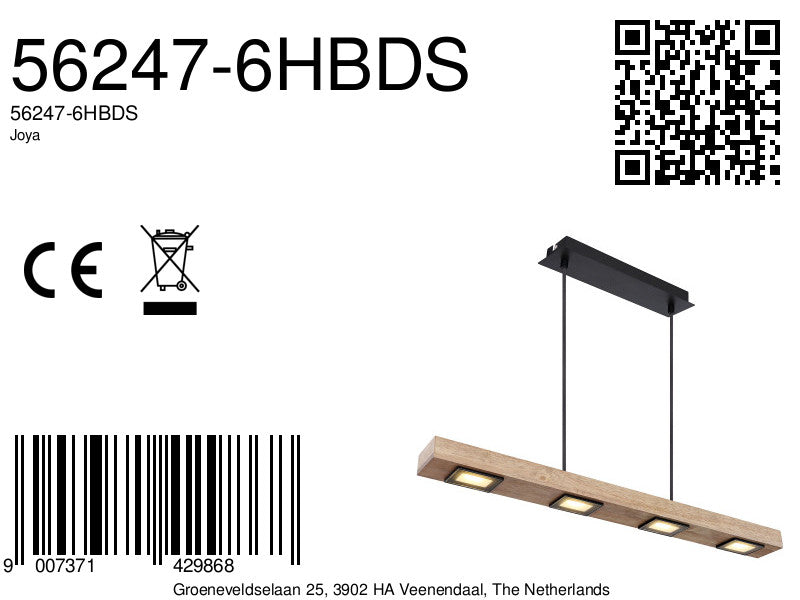 6-lichts-horizontale-hanglamp-bruin-zwart-globo-joya-variant-image8a