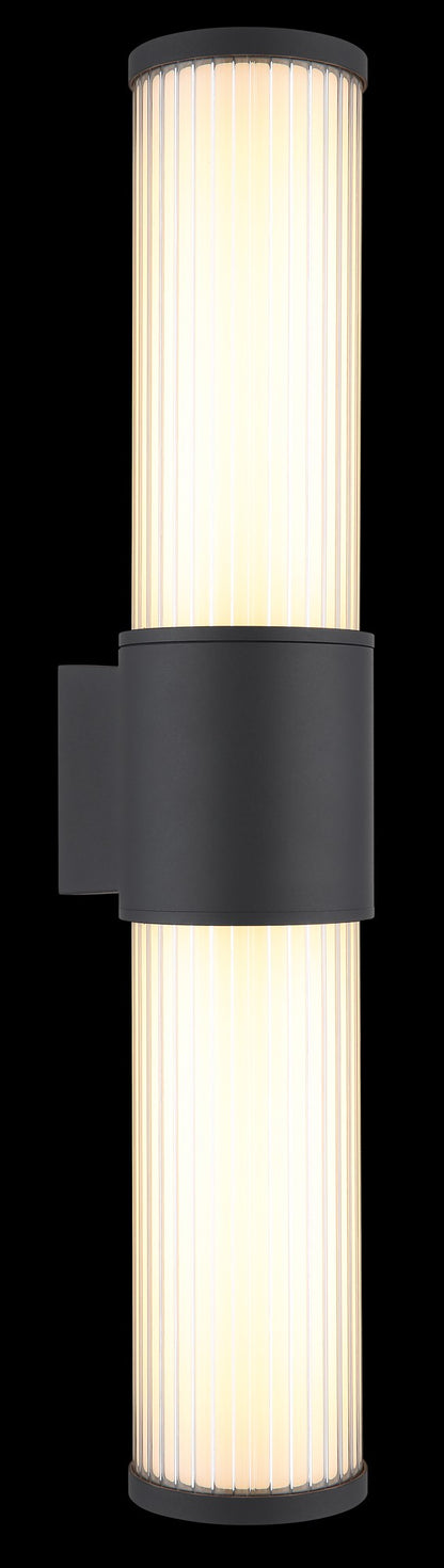 Grande lâmpada de parede exterior LED de alumínio na cor antracite – imagem 4