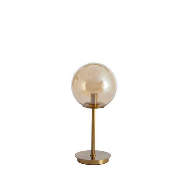 Light & Living Medina tafellamp van amberkleurig glas